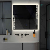 LED Spiegel Quadratisch | Touch-Schalter | Neutralweißes Licht - Reyze Seria Good Vibes Model 4